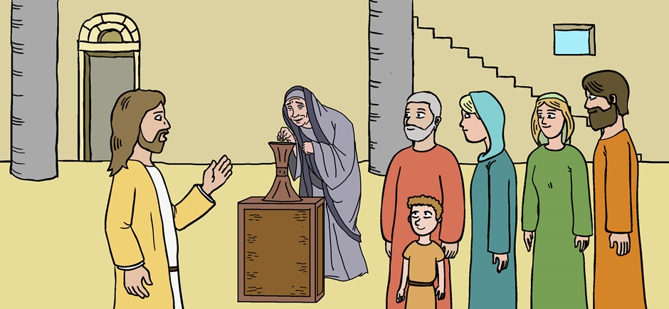 The donation of the poor widow: Jesus asks us to be generous